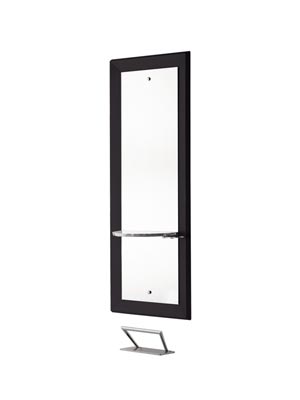 Salon Ambience - Siena Station - Black with Aluminum Shelf 