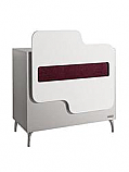 Salon Ambience - Antares Reception Desk - White Lacquer Panel