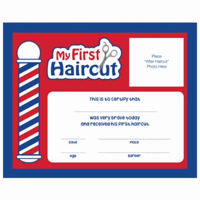 Samson - 12 Pk. "My First Haircut" Certificates